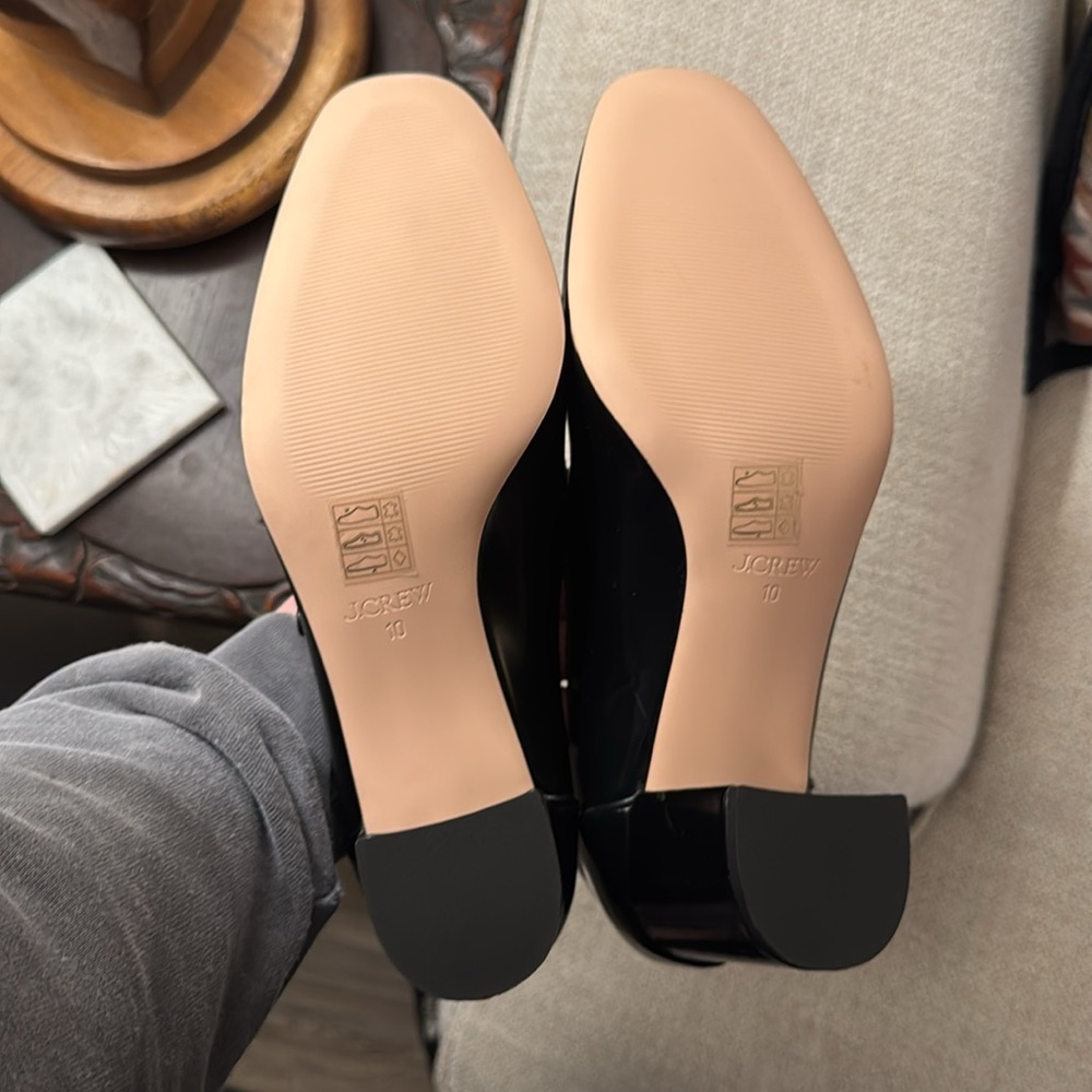 J. Crew Maisie double-strap heels in Black Italian spazzolato leather - Picture 6 of 7